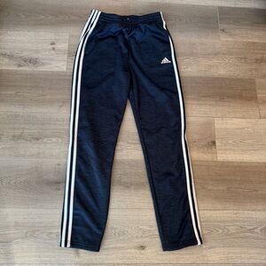 Adidas Kids Dark Blue Joggers with White Stripes size Large